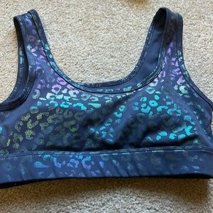 Leopard print sports bra